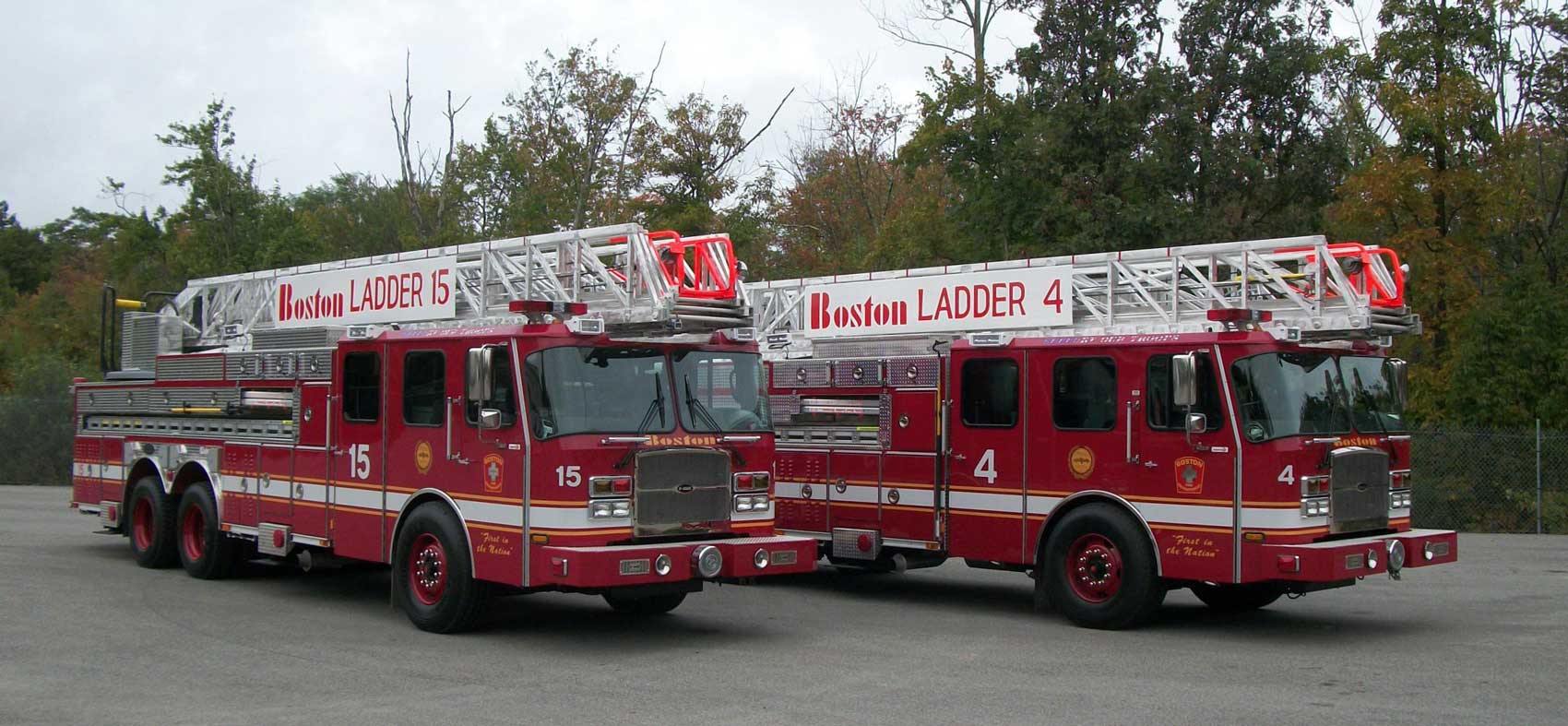 Boston, MA - E-One Ladder 15 and Ladder 4