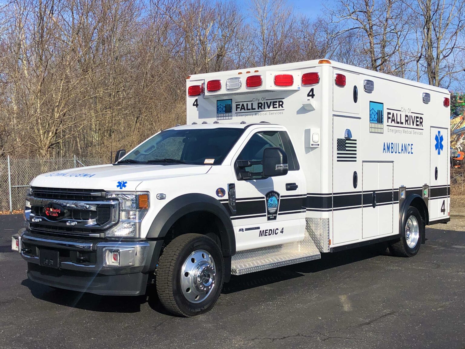 Fall River, MA Wheeled Coach / Ford F550 Type I Ambulance Greenwood