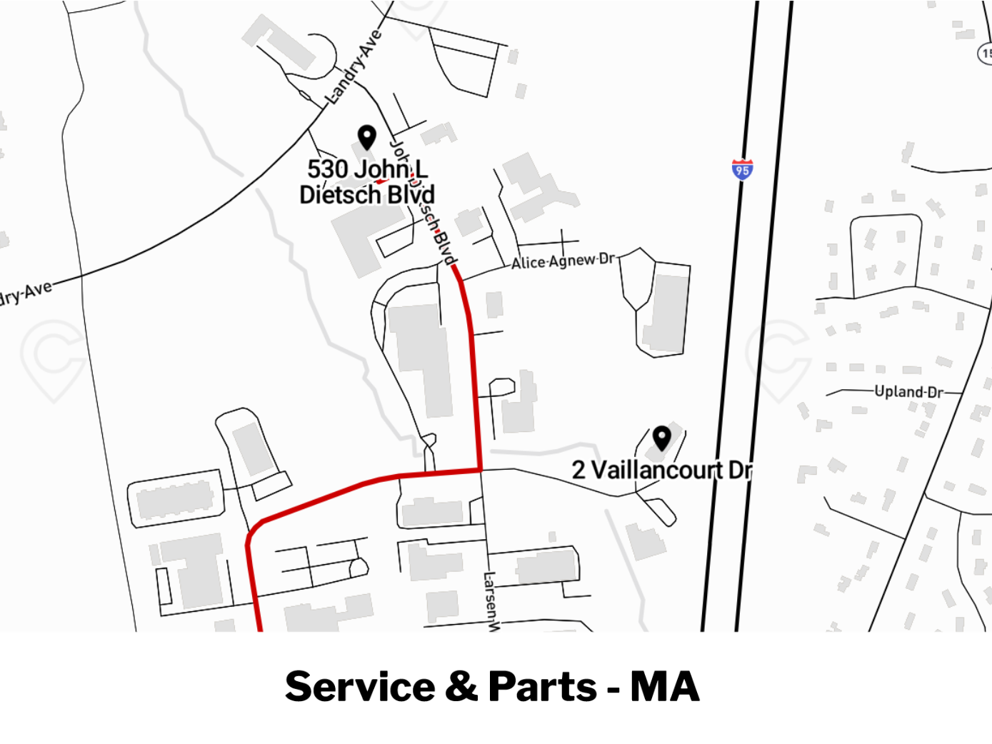 Directions to Service & Parts"
